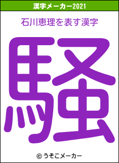 石川恵理の2021年の漢字メーカー結果