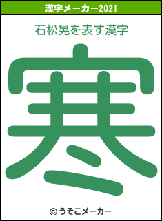石松晃の2021年の漢字メーカー結果