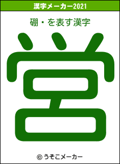 硼ǥの2021年の漢字メーカー結果