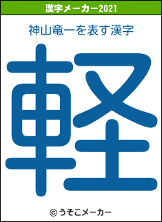 神山竜一の2021年の漢字メーカー結果
