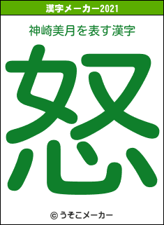 神崎美月の2021年の漢字メーカー結果