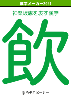 神楽坂恵の2021年の漢字メーカー結果