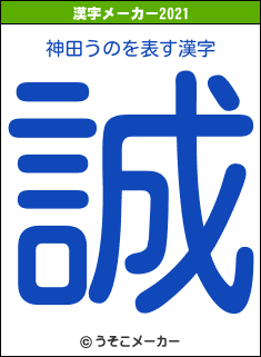 神田うのの2021年の漢字メーカー結果