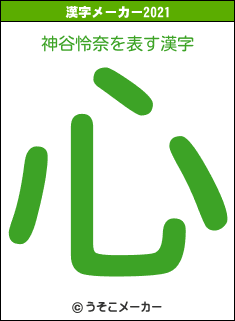 神谷怜奈の2021年の漢字メーカー結果