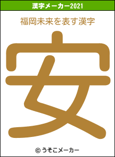 福岡未来の2021年の漢字メーカー結果