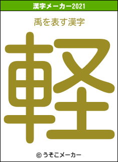 禹の2021年の漢字メーカー結果