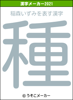 稲森いずみの2021年の漢字メーカー結果