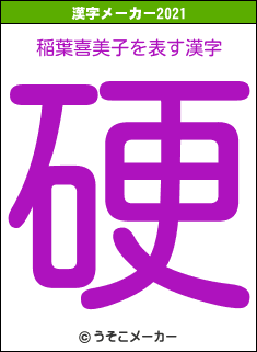 稲葉喜美子の2021年の漢字メーカー結果