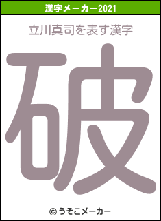 立川真司の2021年の漢字メーカー結果