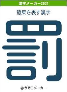 箙乗の2021年の漢字メーカー結果