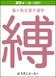 篁ｈ軌の2021年の漢字メーカー結果