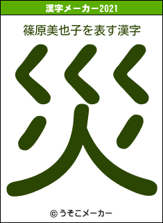 篠原美也子の2021年の漢字メーカー結果