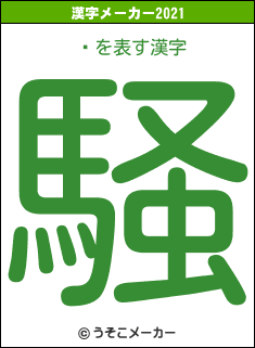 糨の2021年の漢字メーカー結果