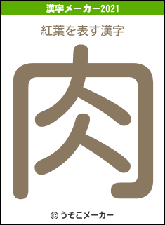 紅葉の2021年の漢字メーカー結果