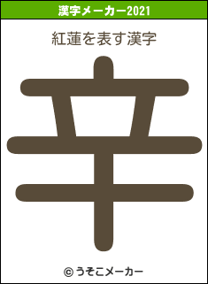 紅蓮の2021年の漢字メーカー結果