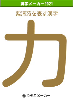 紫清苑の2021年の漢字メーカー結果