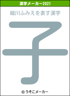細川ふみえの2021年の漢字メーカー結果