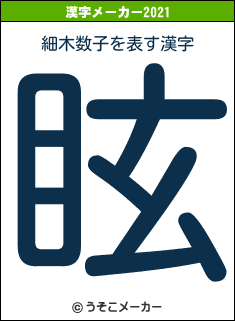 細木数子の2021年の漢字メーカー結果