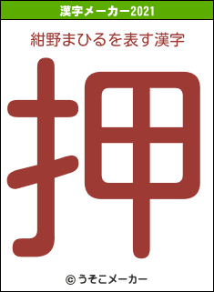 紺野まひるの2021年の漢字メーカー結果