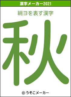 絅ヨの2021年の漢字メーカー結果