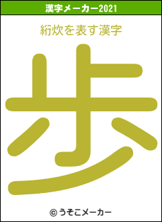 絎炊の2021年の漢字メーカー結果