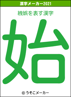 絏娯の2021年の漢字メーカー結果