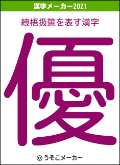 絏梧扱篋の2021年の漢字メーカー結果
