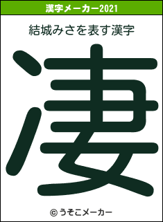 結城みさの2021年の漢字メーカー結果