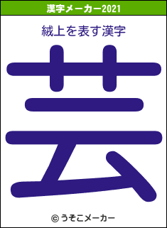 絨上の2021年の漢字メーカー結果
