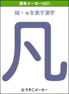 絨鎘ゅの2021年の漢字メーカー結果
