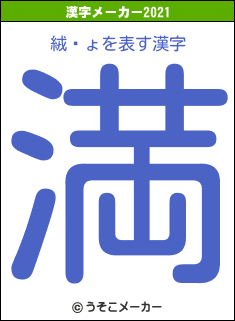絨鎘ょの2021年の漢字メーカー結果