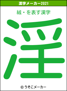 絨鎘の2021年の漢字メーカー結果