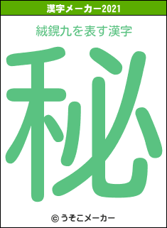 絨鎤九の2021年の漢字メーカー結果