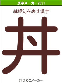 絨鎤句の2021年の漢字メーカー結果