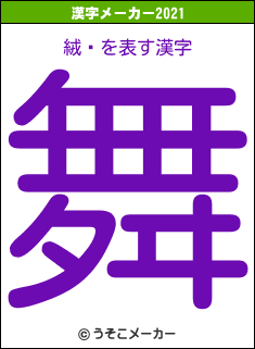 絨閈の2021年の漢字メーカー結果