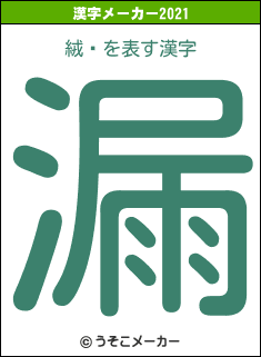 絨閴の2021年の漢字メーカー結果