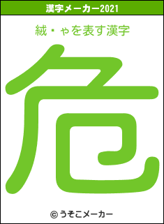 絨闝ゃの2021年の漢字メーカー結果