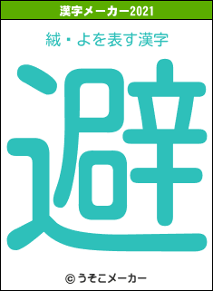 絨闝よの2021年の漢字メーカー結果