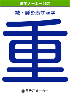 絨頲睡の2021年の漢字メーカー結果