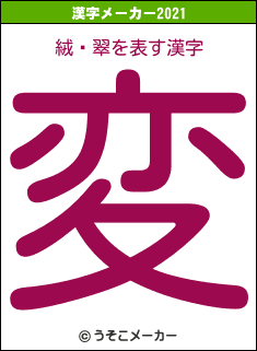 絨頲翠の2021年の漢字メーカー結果