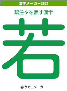 絮沿タの2021年の漢字メーカー結果