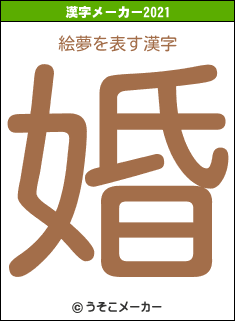 絵夢の2021年の漢字メーカー結果