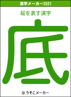 綏の2021年の漢字メーカー結果