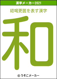 綛喝更篋の2021年の漢字メーカー結果