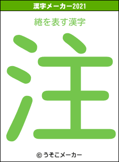 綣の2021年の漢字メーカー結果