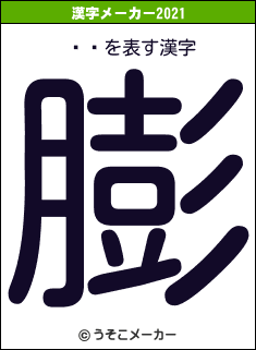 綶̤の2021年の漢字メーカー結果