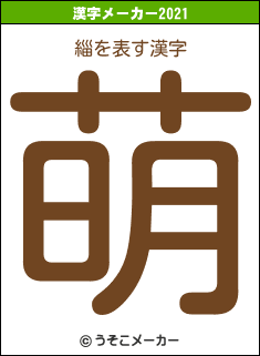 緇の2021年の漢字メーカー結果