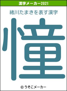 緒川たまきの2021年の漢字メーカー結果