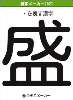 绳の2021年の漢字メーカー結果