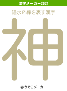 罎水Й綵の2021年の漢字メーカー結果